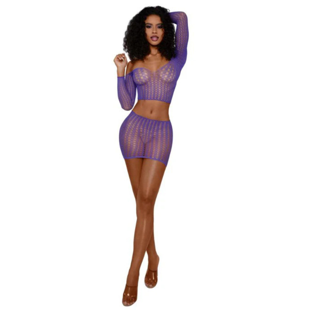 Dreamgirl - Breauna Skirt Set  - Purple